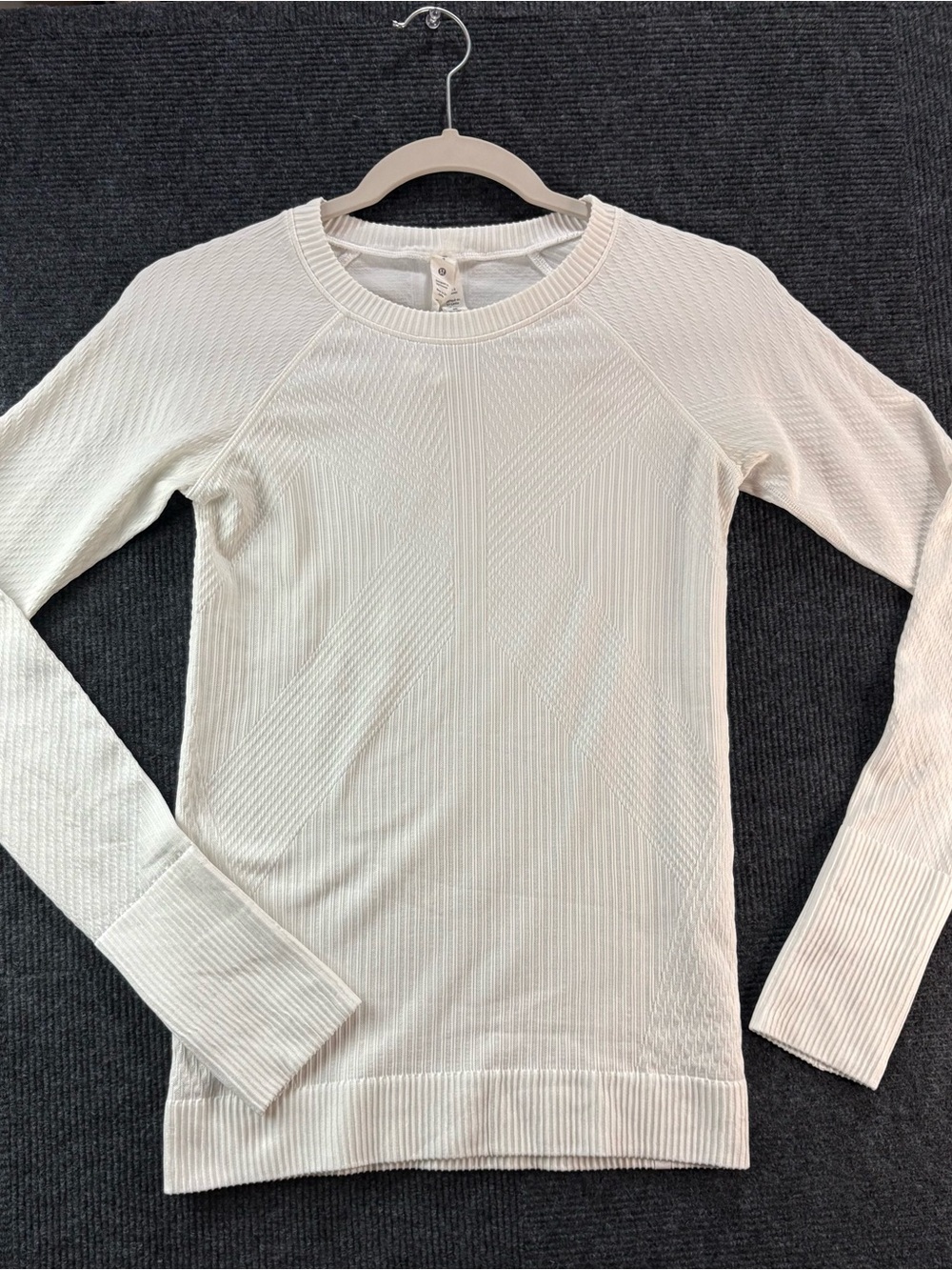 Lululemon Rest Less Pullover long-sleeve in white size 4